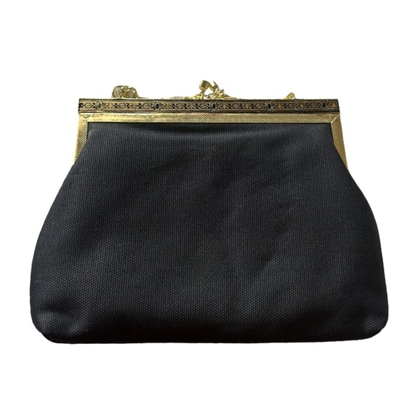 NWT Vintage Ronte Of Beverly Hills Floral NeedlePoint Purse With Gold Chain - Picture 3 of 11